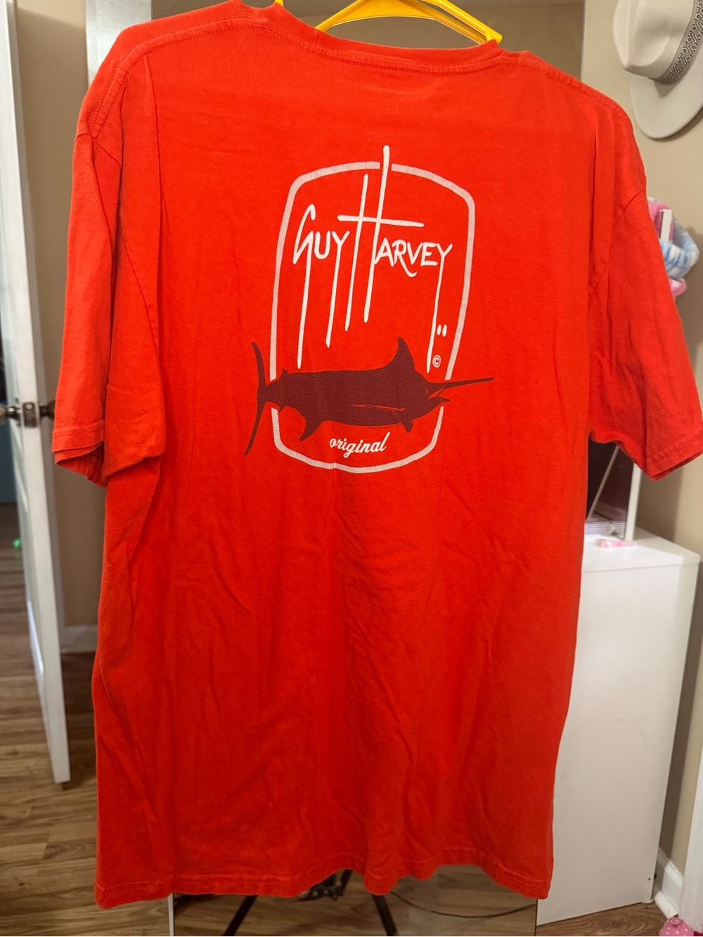 Guy Harvey Men’s Red Orange Graphic T-Shirt